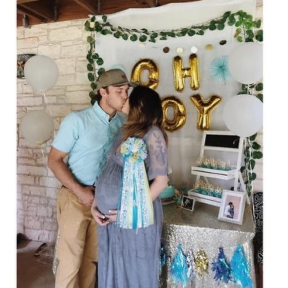 𝅺PinkBlush Lace overlay maxi dress NWT - Picture 8 of 10